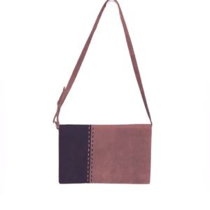 Beltrami brown dark academia envelop messenger shoulder crossbody bag suede